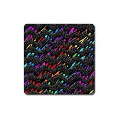 Rainbowwaves Square Magnet