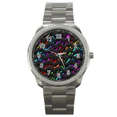 Rainbowwaves Sport Metal Watch