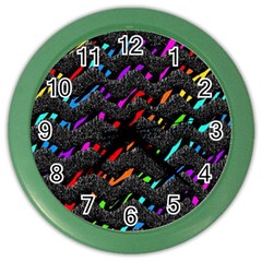 Rainbowwaves Color Wall Clock