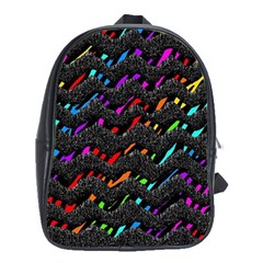 Rainbowwaves School Bag (xl) by Sparkle