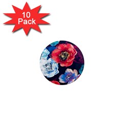 Flowers Pattern 1  Mini Magnet (10 Pack)  by Sparkle