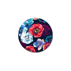 Flowers Pattern Golf Ball Marker by Sparkle