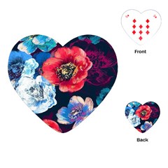 Flowers Pattern Playing Cards Single Design (heart) by Sparkle