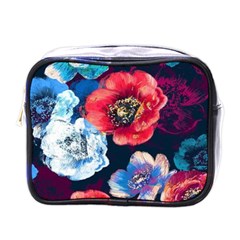 Flowers Pattern Mini Toiletries Bag (one Side) by Sparkle