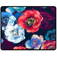 Flowers Pattern Fleece Blanket (medium)  by Sparkle