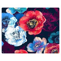 Flowers Pattern Double Sided Flano Blanket (medium)  by Sparkle