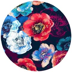 Flowers Pattern Wooden Puzzle Round by Sparkle