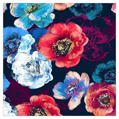 Flowers Pattern Long Sheer Chiffon Scarf  by Sparkle