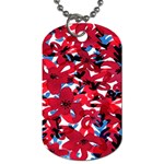 Handpaint Flowers Dog Tag (Two Sides) Front