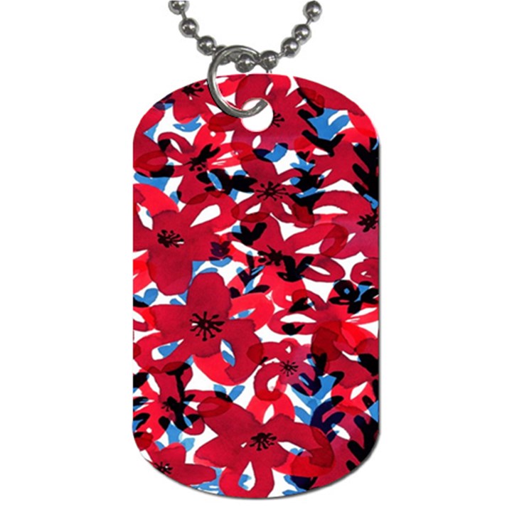 Handpaint Flowers Dog Tag (Two Sides)