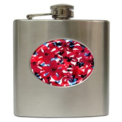 Handpaint Flowers Hip Flask (6 Oz) by Sparkle