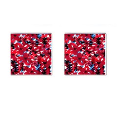 Handpaint Flowers Cufflinks (square) by Sparkle