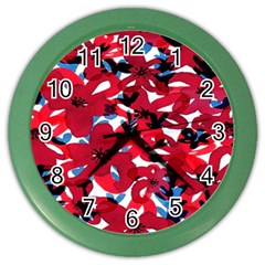 Handpaint Flowers Color Wall Clock by Sparkle