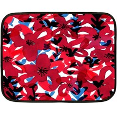 Handpaint Flowers Double Sided Fleece Blanket (mini)  by Sparkle