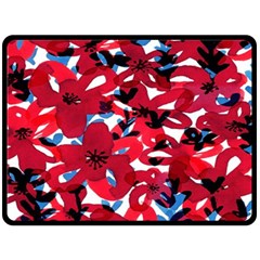 Handpaint Flowers Fleece Blanket (large)  by Sparkle