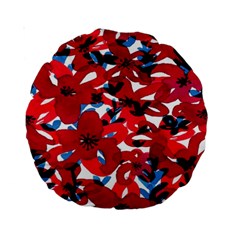 Handpaint Flowers Standard 15  Premium Round Cushions by Sparkle