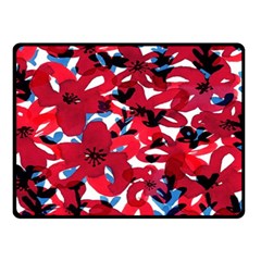 Handpaint Flowers Double Sided Fleece Blanket (small)  by Sparkle