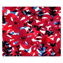 Handpaint Flowers Double Sided Flano Blanket (small)  by Sparkle