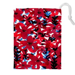 Handpaint Flowers Drawstring Pouch (4xl) by Sparkle