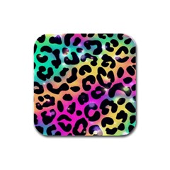 Animal Print Rubber Square Coaster (4 Pack)  by Sparkle