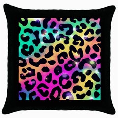 Animal Print Throw Pillow Case (black) by Sparkle