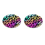 Animal Print Cufflinks (Oval) Front(Pair)