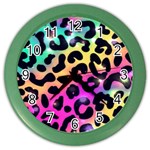 Animal Print Color Wall Clock Front