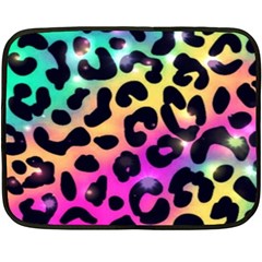 Animal Print Double Sided Fleece Blanket (mini)  by Sparkle