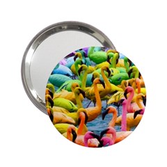 Rainbow Flamingos 2 25  Handbag Mirrors by Sparkle