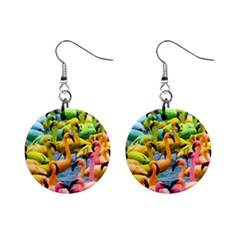 Rainbow Flamingos Mini Button Earrings by Sparkle