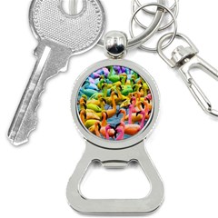 Rainbow Flamingos Bottle Opener Key Chain by Sparkle