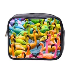 Rainbow Flamingos Mini Toiletries Bag (two Sides) by Sparkle