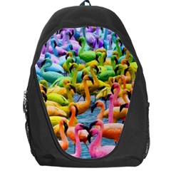 Rainbow Flamingos Backpack Bag by Sparkle