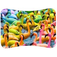 Rainbow Flamingos Velour Seat Head Rest Cushion by Sparkle