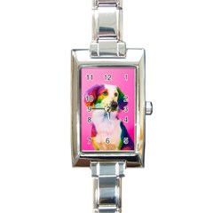 Rainbowdog Rectangle Italian Charm Watch by Sparkle