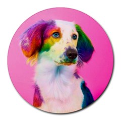 Rainbowdog Round Mousepads by Sparkle