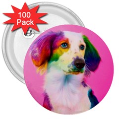 Rainbowdog 3  Buttons (100 Pack)  by Sparkle