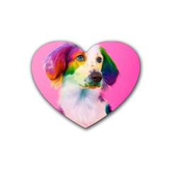 Rainbowdog Heart Coaster (4 Pack)  by Sparkle