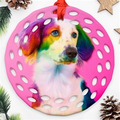 Rainbowdog Ornament (round Filigree) by Sparkle