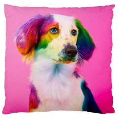 Rainbowdog Large Cushion Case (one Side) by Sparkle