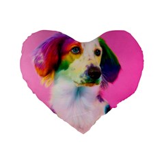 Rainbowdog Standard 16  Premium Heart Shape Cushions by Sparkle