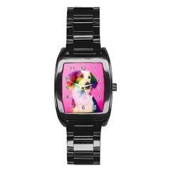 Rainbowdog Stainless Steel Barrel Watch by Sparkle