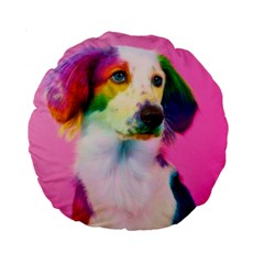 Rainbowdog Standard 15  Premium Round Cushions by Sparkle