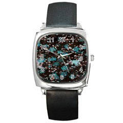 Realflowers Square Metal Watch by Sparkle