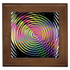 Rainbowwaves Framed Tile by Sparkle