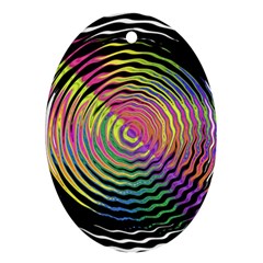 Rainbowwaves Ornament (oval)