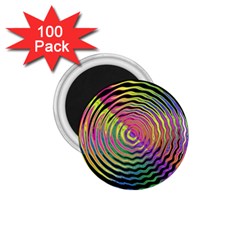 Rainbowwaves 1 75  Magnets (100 Pack)  by Sparkle