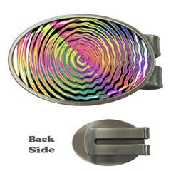 Rainbowwaves Money Clips (oval)  by Sparkle