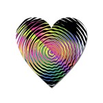 Rainbowwaves Heart Magnet Front