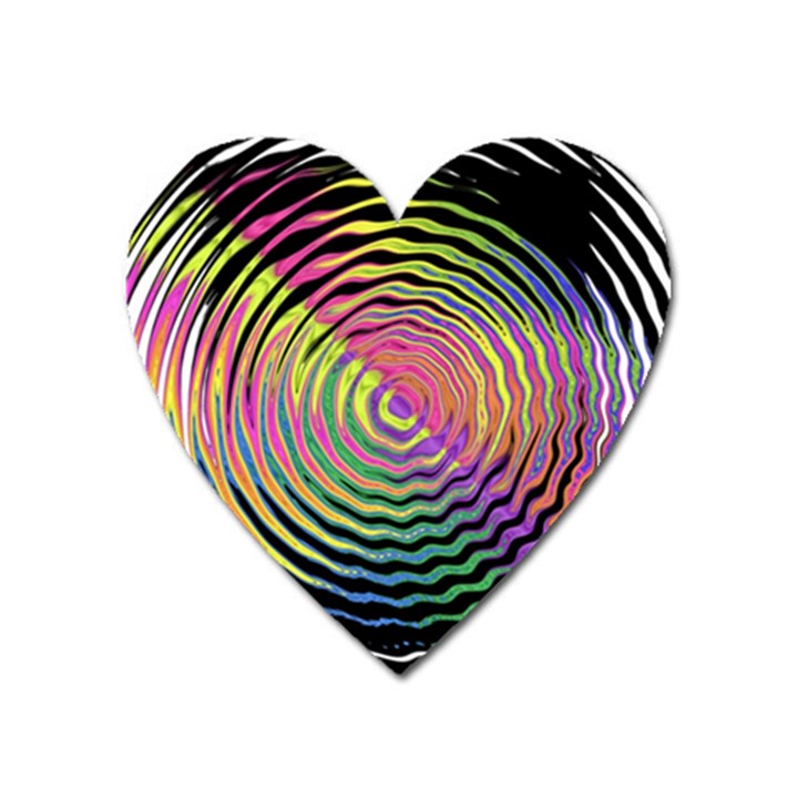 Rainbowwaves Heart Magnet